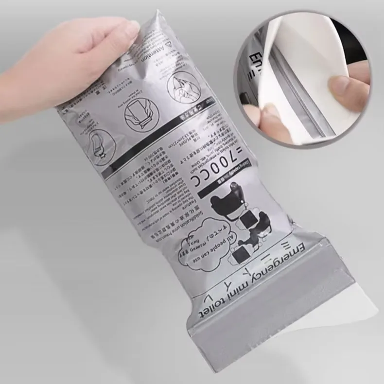 Emergency Disposable Portable Travel Toilet Bag Simple Style Mini Grey Lemon/Rose Fragrance Urine Piss Vomit Bags for Baby Women