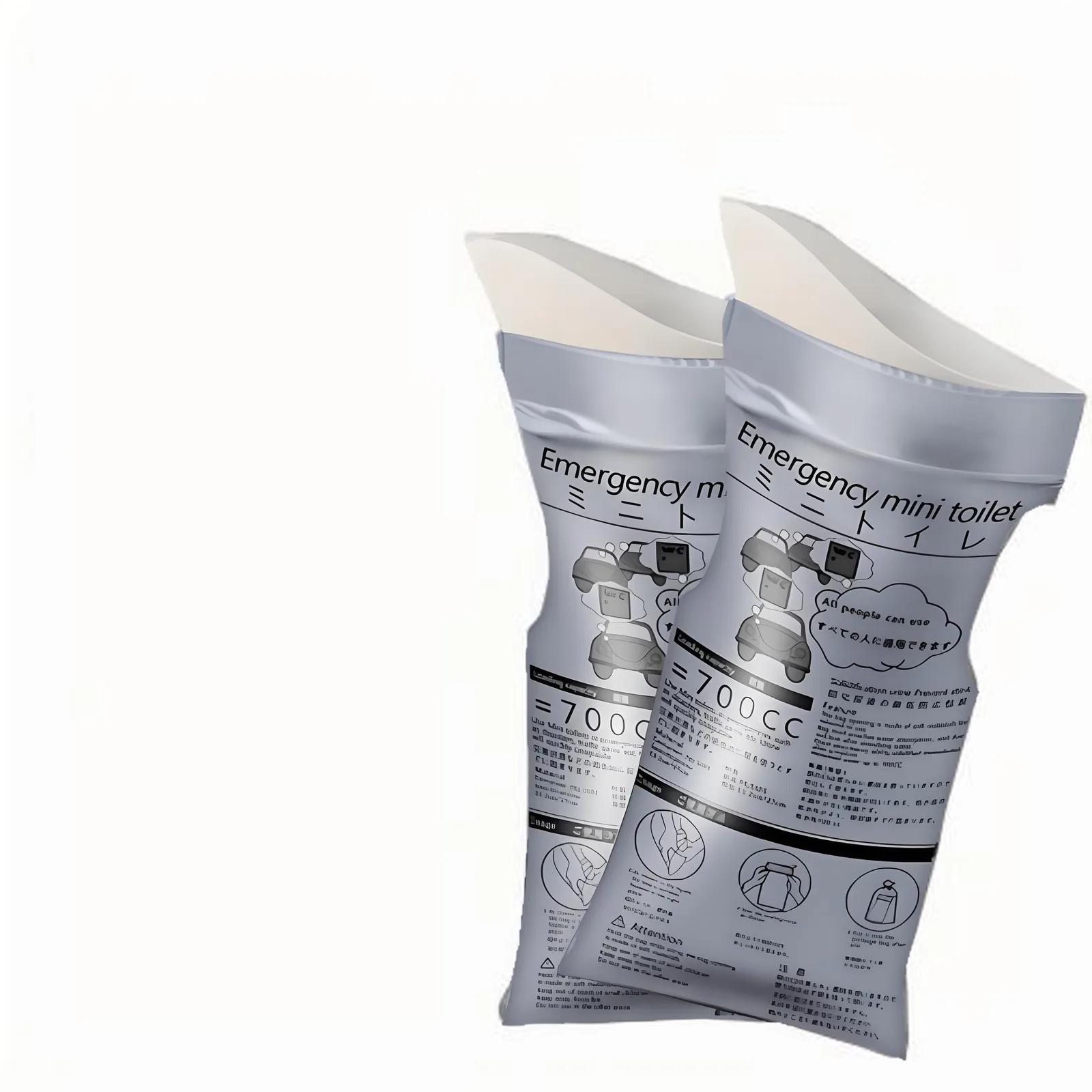 Emergency Disposable Portable Travel Toilet Bag Simple Style Mini Grey Lemon/Rose Fragrance Urine Piss Vomit Bags for Baby Women