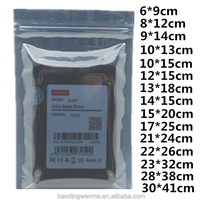 ESD Antistatic Plastic Shielding Bag for Earphones Computers Mobile Phone Accessories Component Packaging