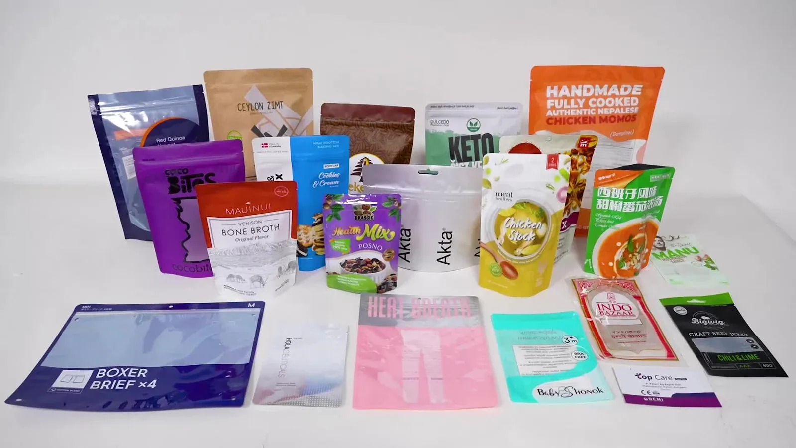 EU Standard Sustainable Mono Material Coffee Snack Sugar Organic Food Packaging Bag 100% PE Recyclable for Stand Zipper