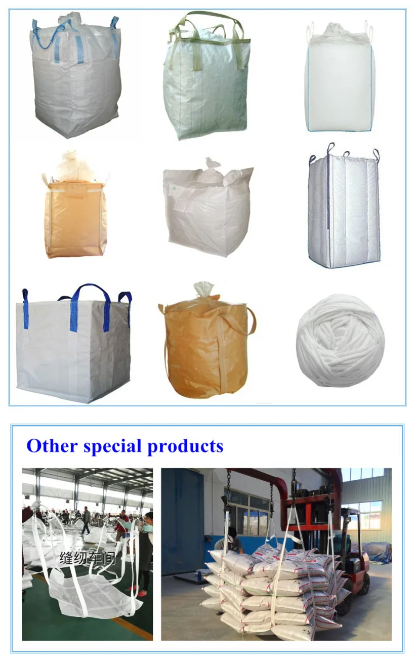 Export Standard Tubular Style pp Fibc Bag Polypropylene Jumbo Bag Tubular Bag