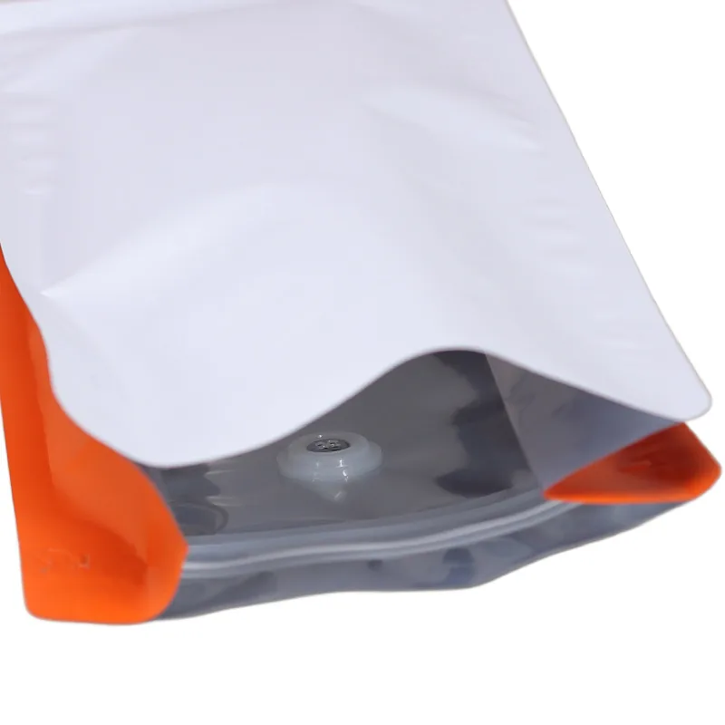 Flat-Bottom Coffee Pouch with Valve and Zipper — Stock 8 oz, 1 lb, 2 lb