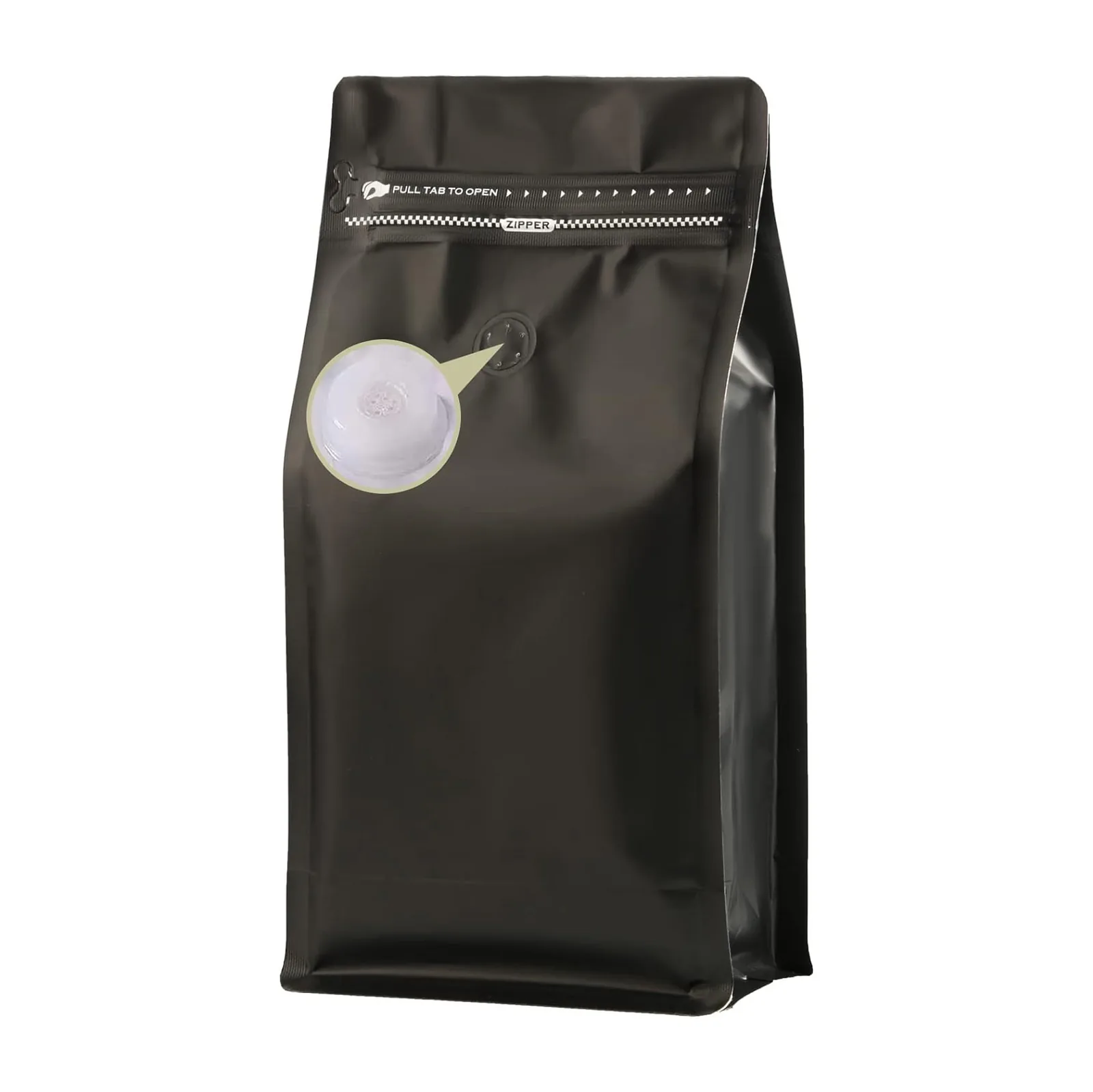 Full-Foil Flat Bottom Coffee Pouch with Degassing Valve