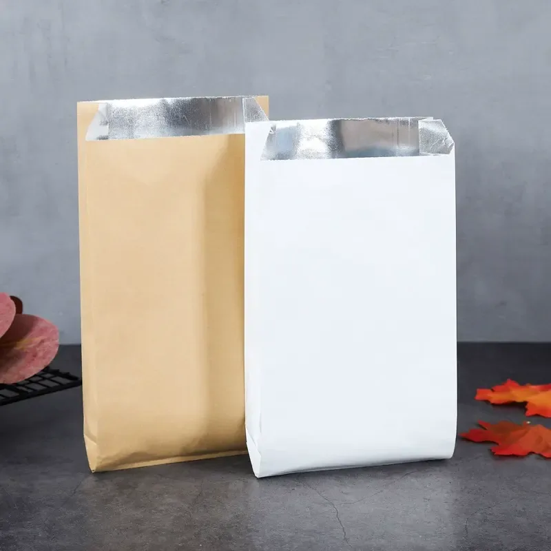 Foil-Lined Kraft Paper Bag for BBQ, Sandwich & Hot Snack Wrapping