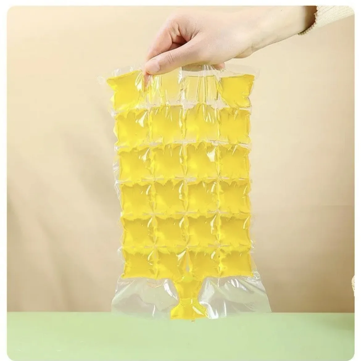 Food Grade Disposable PP Plastic Ice Packs Mold Transparent Square Shape Heat Seal Ice Grid Bag Passion Fruit Block Artifacts