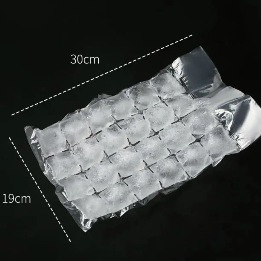 Food Grade Disposable PP Plastic Ice Packs Mold Transparent Square Shape Heat Seal Ice Grid Bag Passion Fruit Block Artifacts
