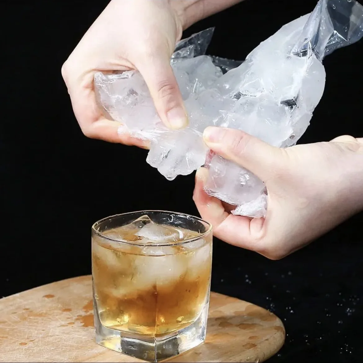 Food Grade Disposable PP Plastic Ice Packs Mold Transparent Square Shape Heat Seal Ice Grid Bag Passion Fruit Block Artifacts