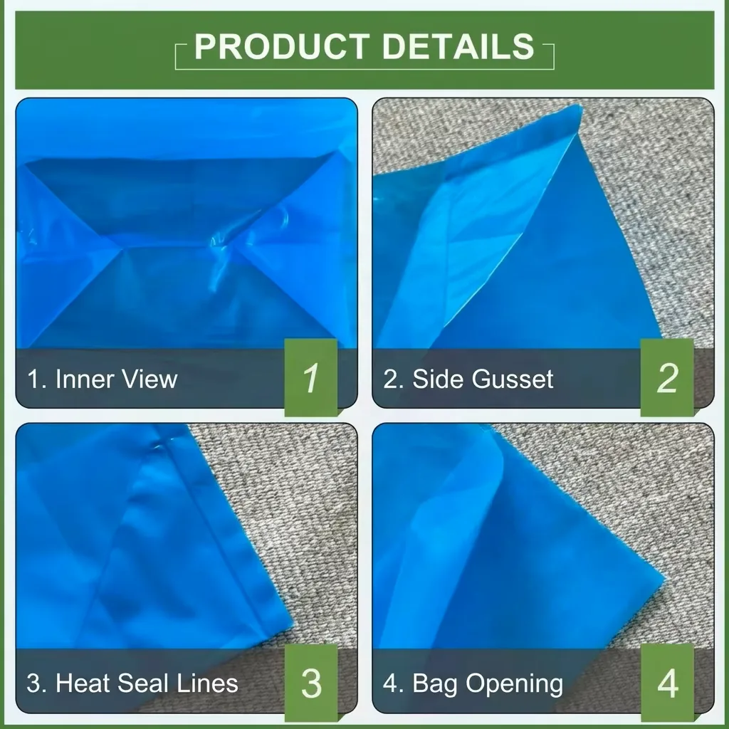 Food Grade LDPE Carton PE Liner Clear Box Liner Cold Resistant Freezer Safe Waterproof for Frozen Seafood Meat Veg Logistics