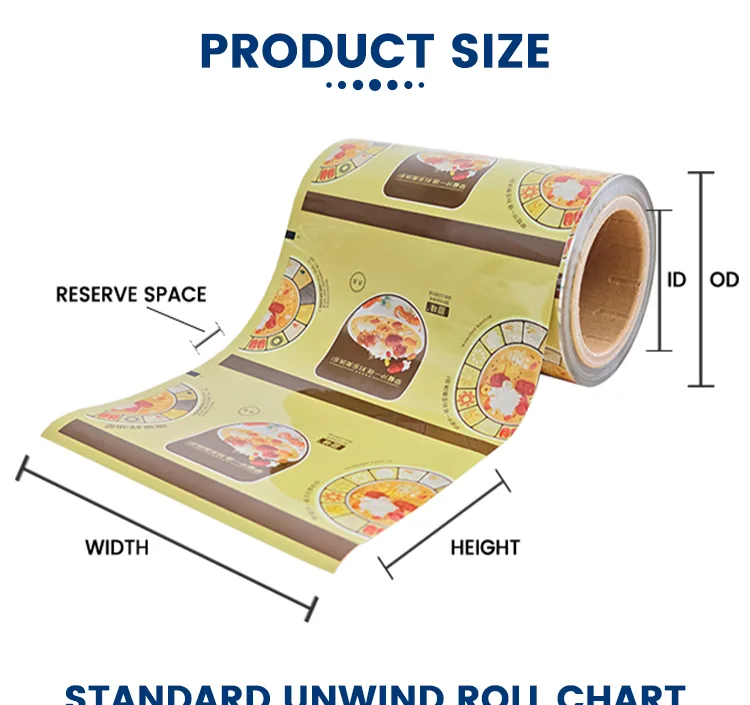 Food Grade Plastic Film PE Laminated Leak Proof Customizable Plastic Film Roll Suitable for Automatic Flow Pack