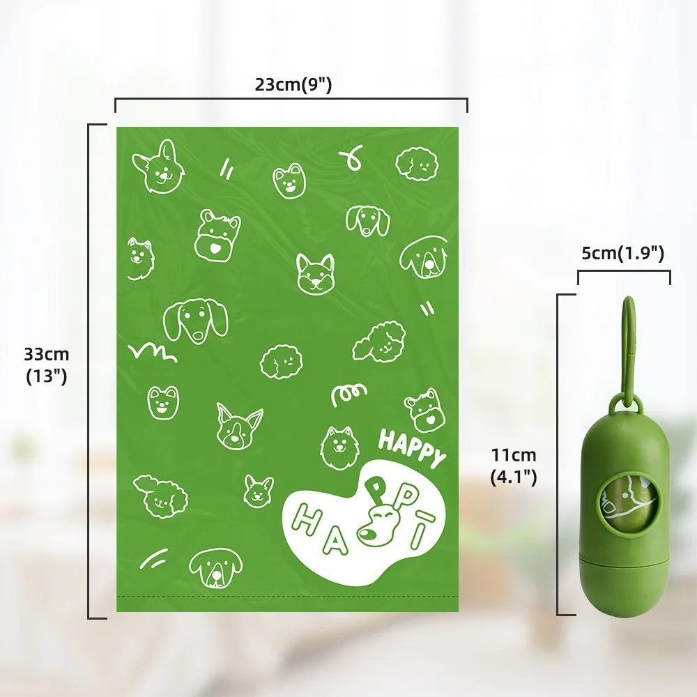 For -selling Biodegradable Thickened Dog & Cat Poop Bags Portable Pet Waste Disposal Trash Bags