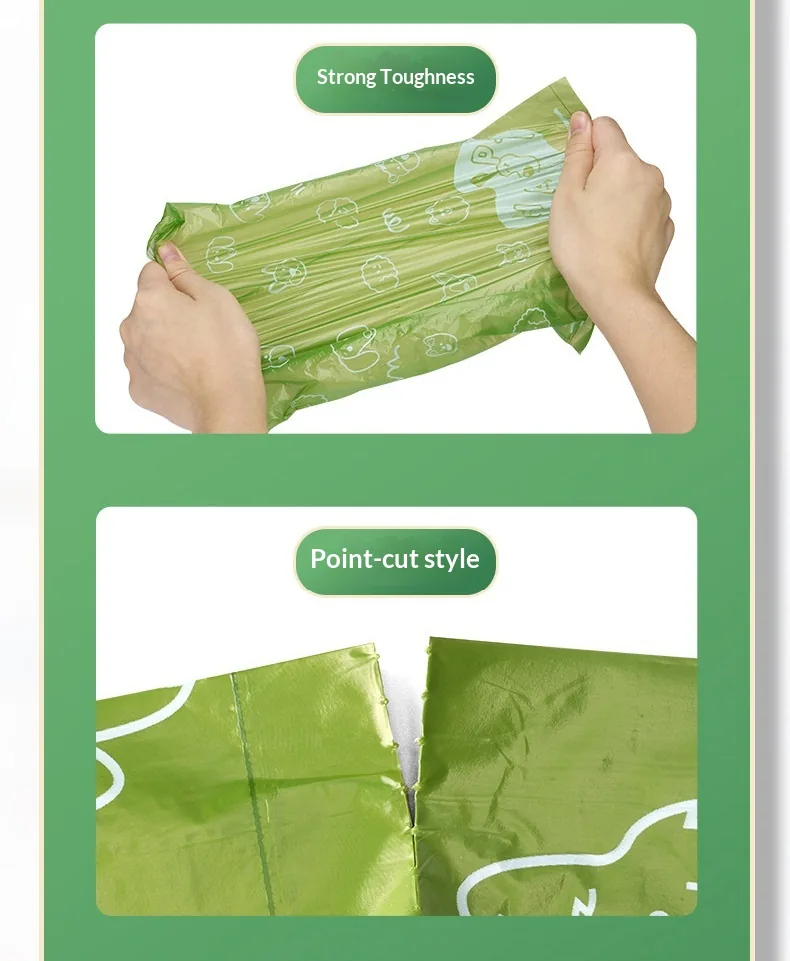 For -selling Biodegradable Thickened Dog & Cat Poop Bags Portable Pet Waste Disposal Trash Bags