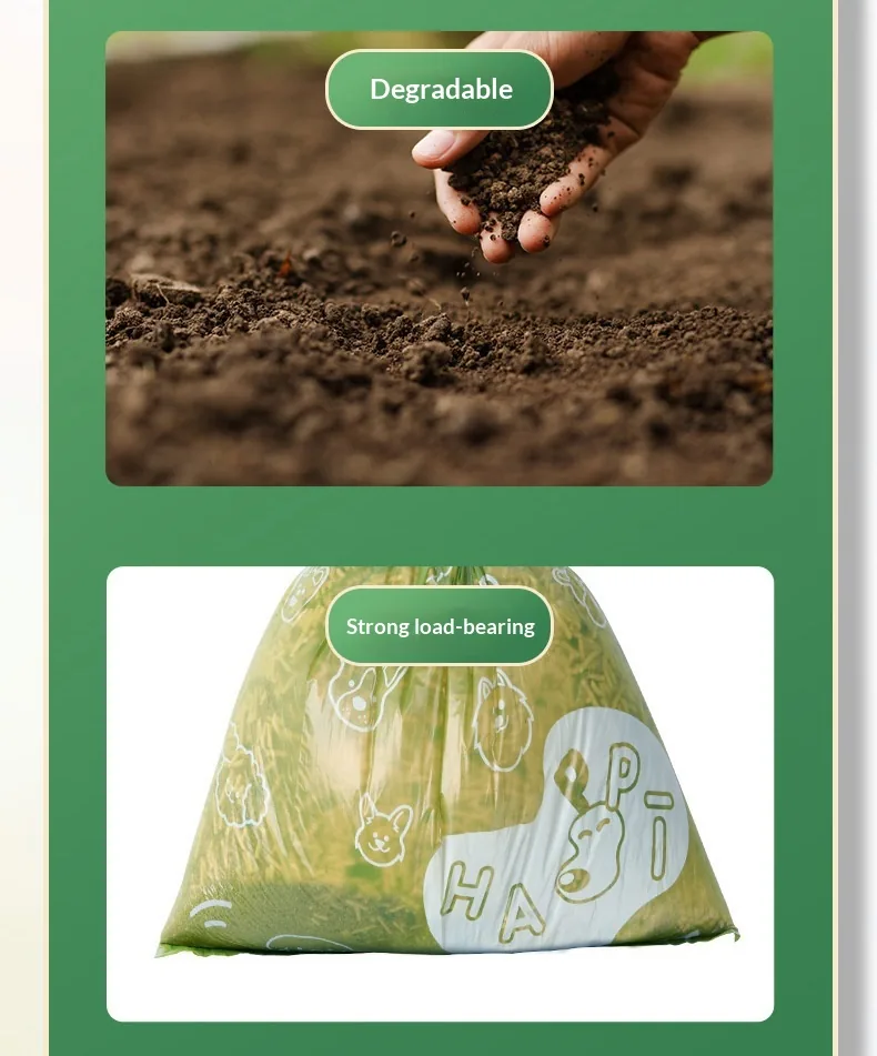 For -selling Biodegradable Thickened Dog & Cat Poop Bags Portable Pet Waste Disposal Trash Bags