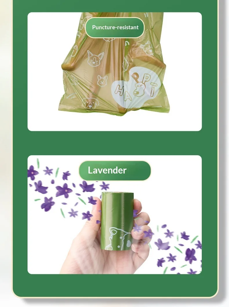 For -selling Biodegradable Thickened Dog & Cat Poop Bags Portable Pet Waste Disposal Trash Bags