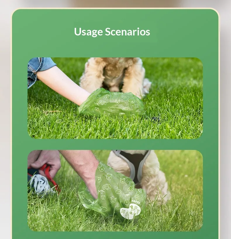 For -selling Biodegradable Thickened Dog & Cat Poop Bags Portable Pet Waste Disposal Trash Bags