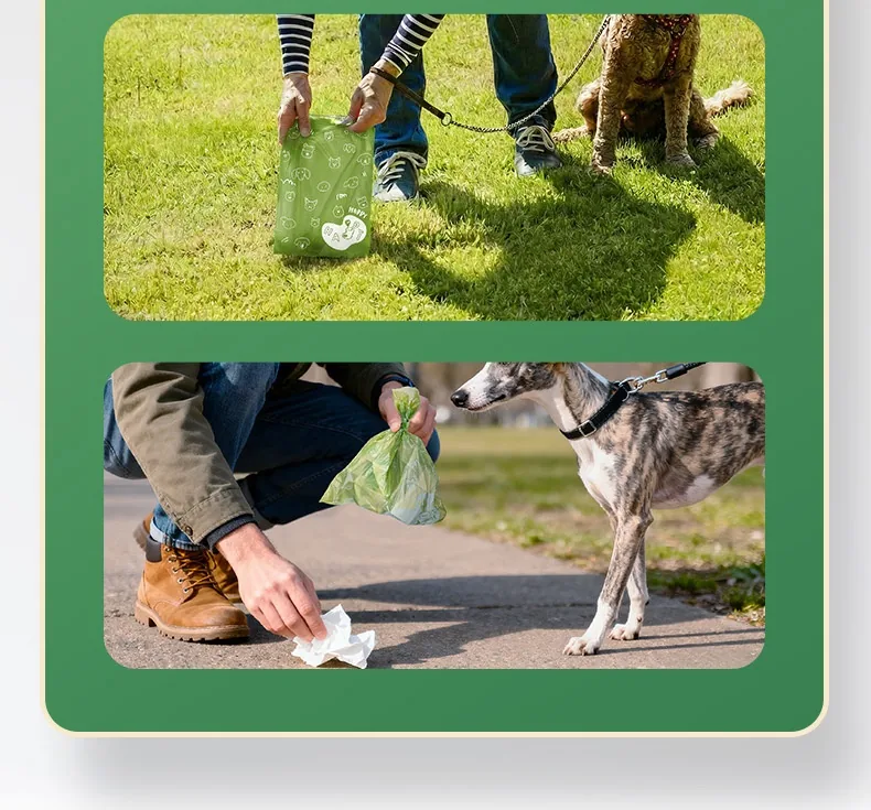 For -selling Biodegradable Thickened Dog & Cat Poop Bags Portable Pet Waste Disposal Trash Bags