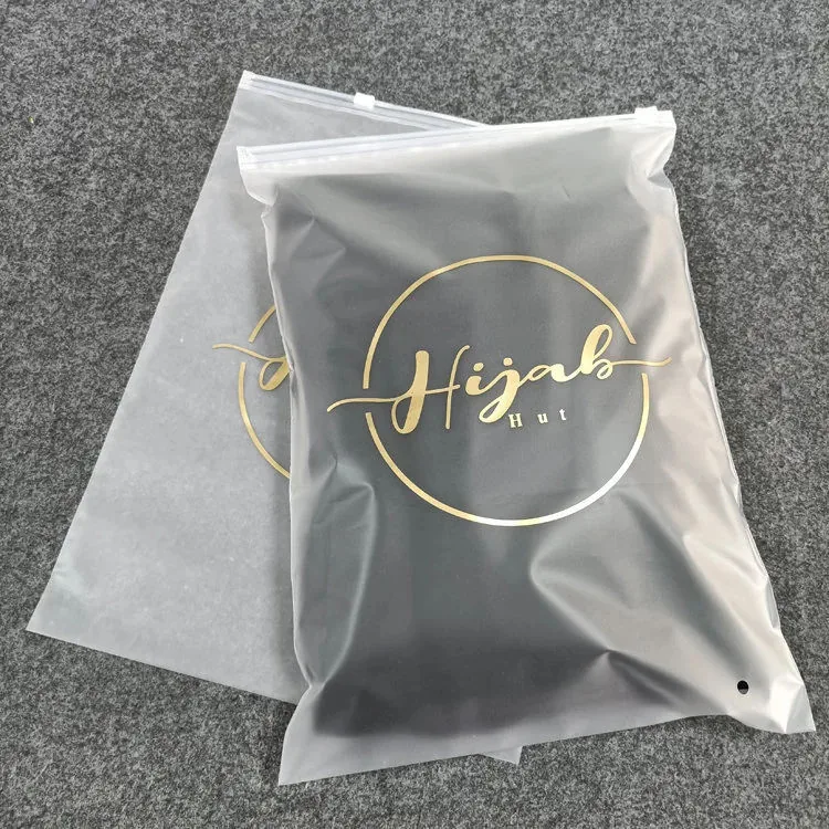 Frosted Plastic Zipper Bags Slider Lock Poly Bags with Custom Logo for Clothing Packaging Bulk