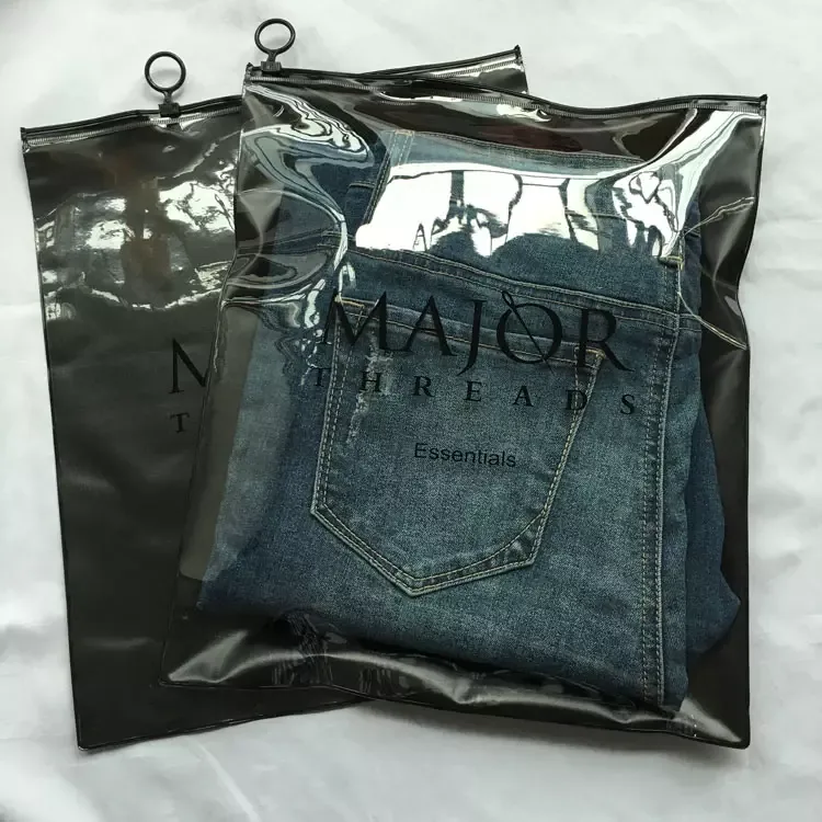 Frosted Plastic Zipper Bags Slider Lock Poly Bags with Custom Logo for Clothing Packaging Bulk