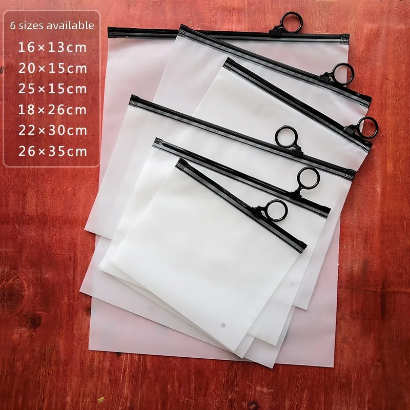 Frosted Plastic Zipper Bags Slider Lock Poly Bags with Custom Logo for Clothing Packaging Bulk