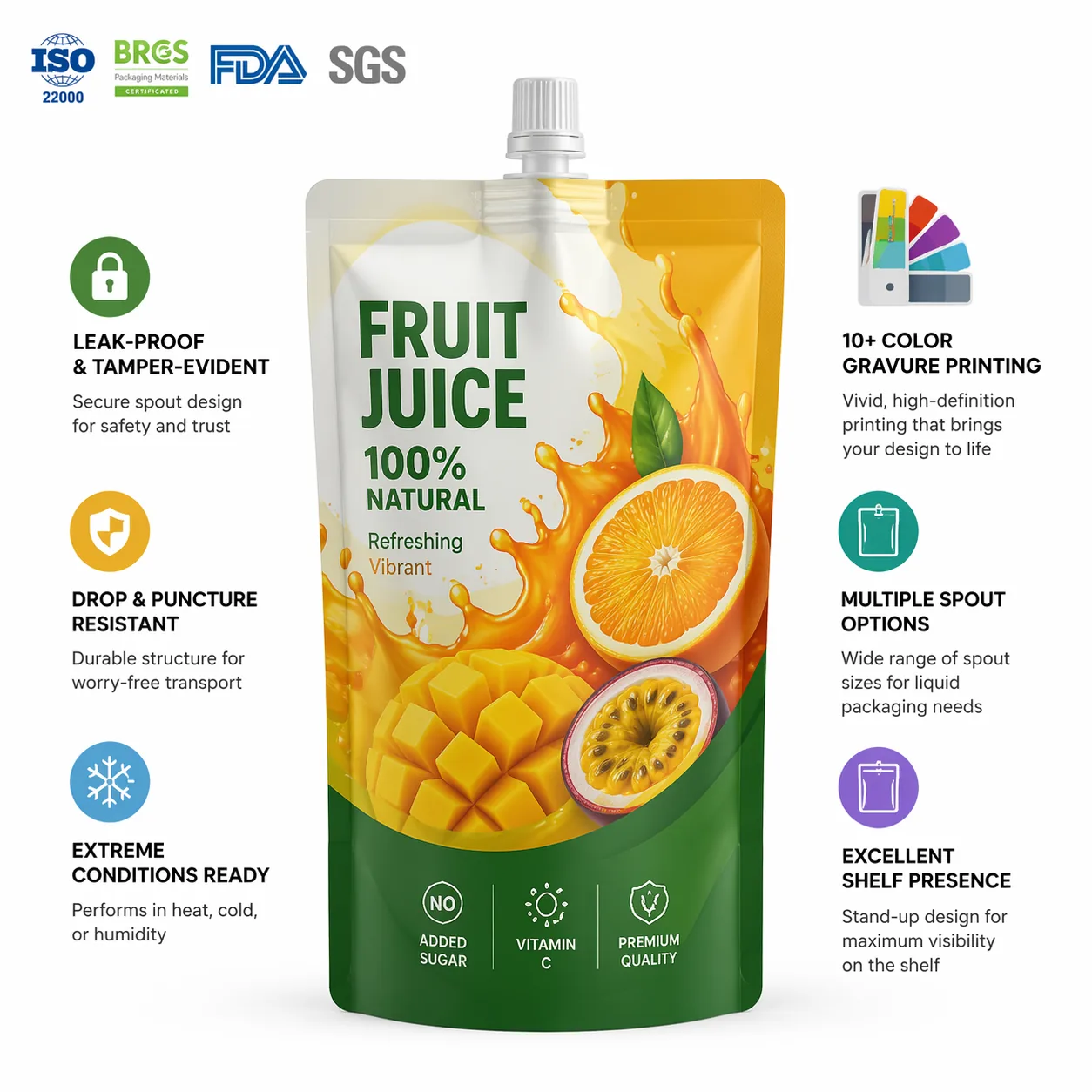 Fruit-Shaped Spout Pouch for Kids Juice, 150–200 ml