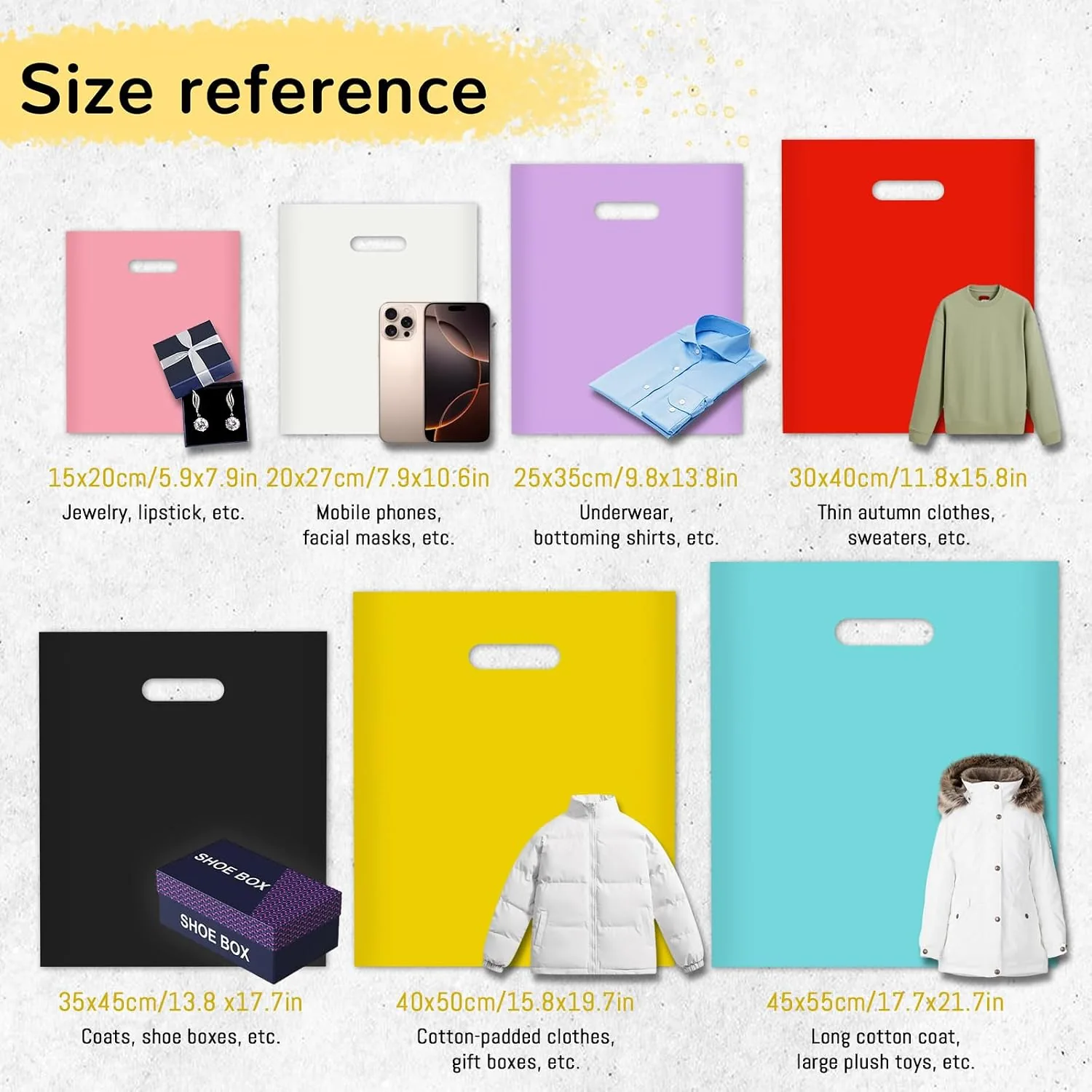 HDPE/LDPE Die Cut Patch Handle Custom Plastic Side Gusset Merchandise Retail Bags with Offset Printing Own Logo