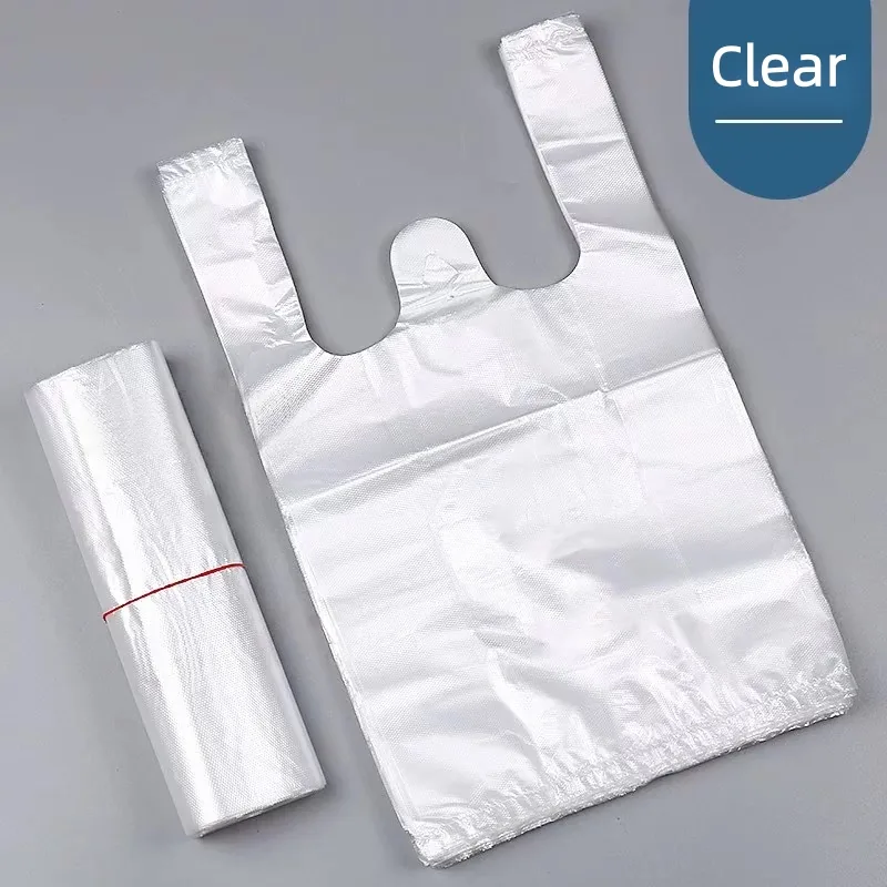 HDPE/LDPE Vest Carrier Bag — Gravure Printed, Supermarket & Grocery