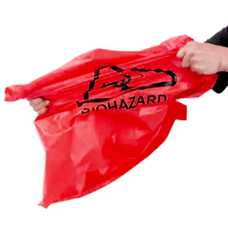 HDPE LDPE Yellow Red Medical Garbage Bag Heavy Duty Hospital Drawstring Waste Bags Disposable Biohazard Bag