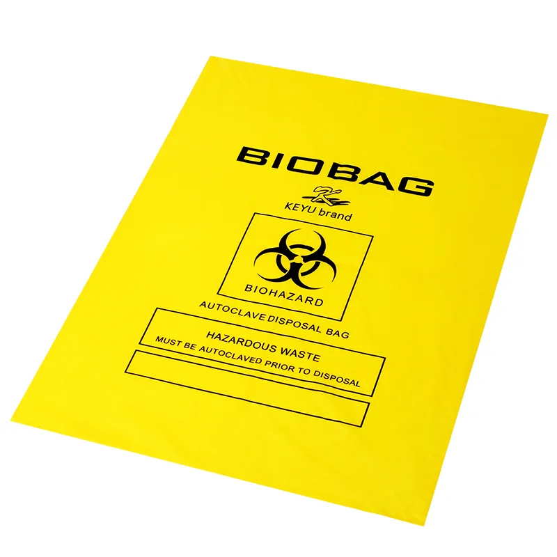 HDPE LDPE Yellow Red Medical Garbage Bag Heavy Duty Hospital Drawstring Waste Bags Disposable Biohazard Bag