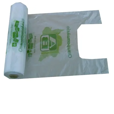 HDPE/PE Vest Carrier Bag on Roll — Printed or Plain