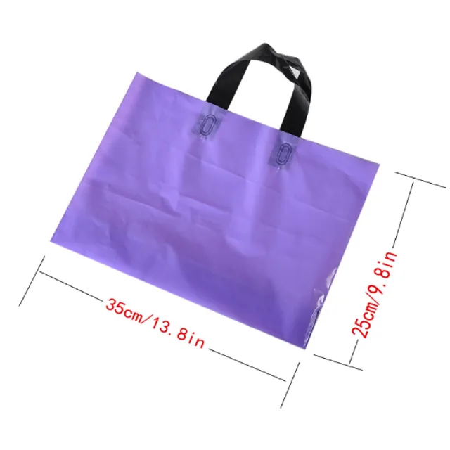 Hdpe Plastic Clothing Shopping Carrier Bag with Soft Loop Handles
