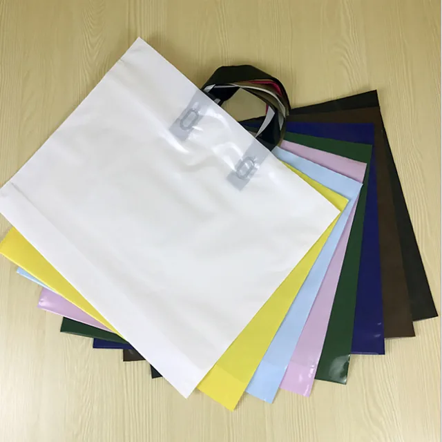 Hdpe Plastic Clothing Shopping Carrier Bag with Soft Loop Handles