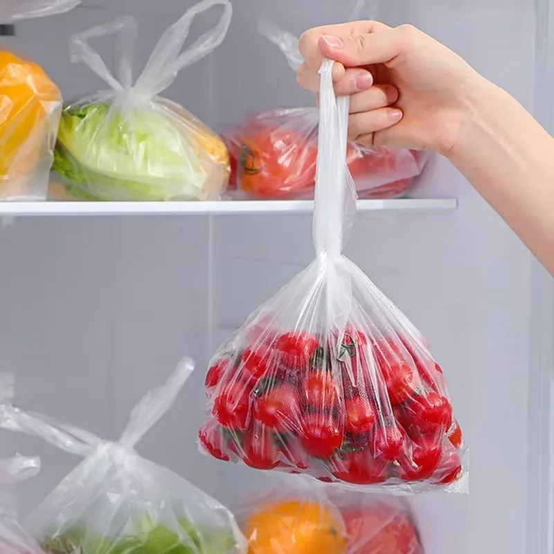 Food-Grade HDPE Transparent T-Shirt Bag on Roll for Supermarket