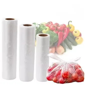 Food-Grade HDPE Transparent T-Shirt Bag on Roll for Supermarket