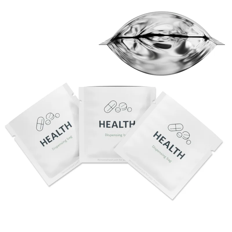 Heat-Seal PET Plastic Aluminum Foil Mini Pouch Sachet Supplements Vitamins Tablet Medicine Packaging
