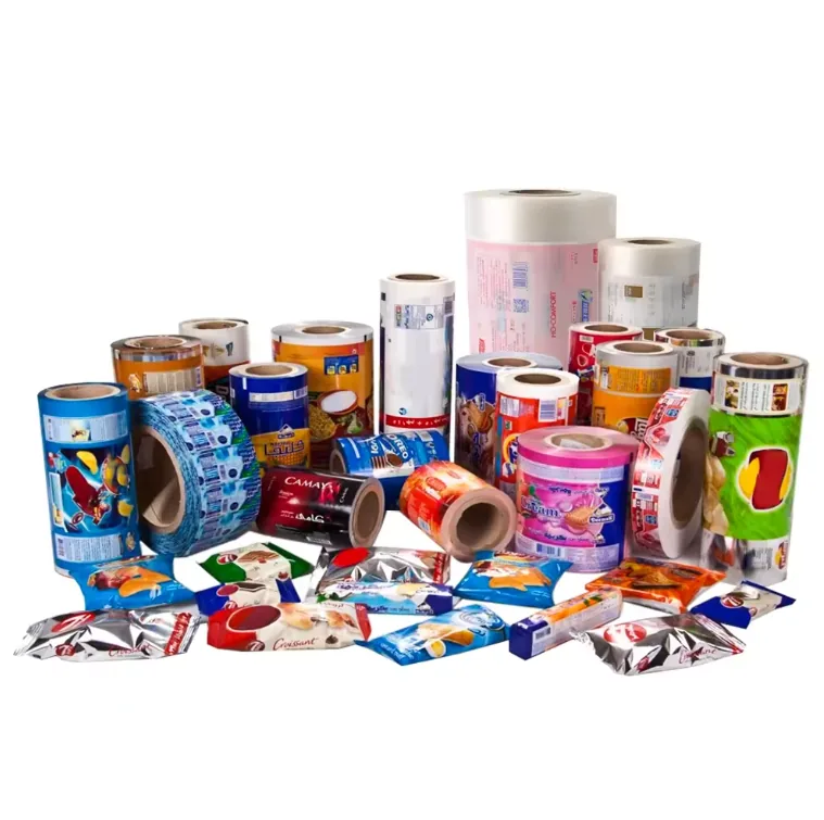 Heat Sealing Moisture Proof Plastic Laminated Sachet Snack Food Packaging Film Roll Flow Wrap Film