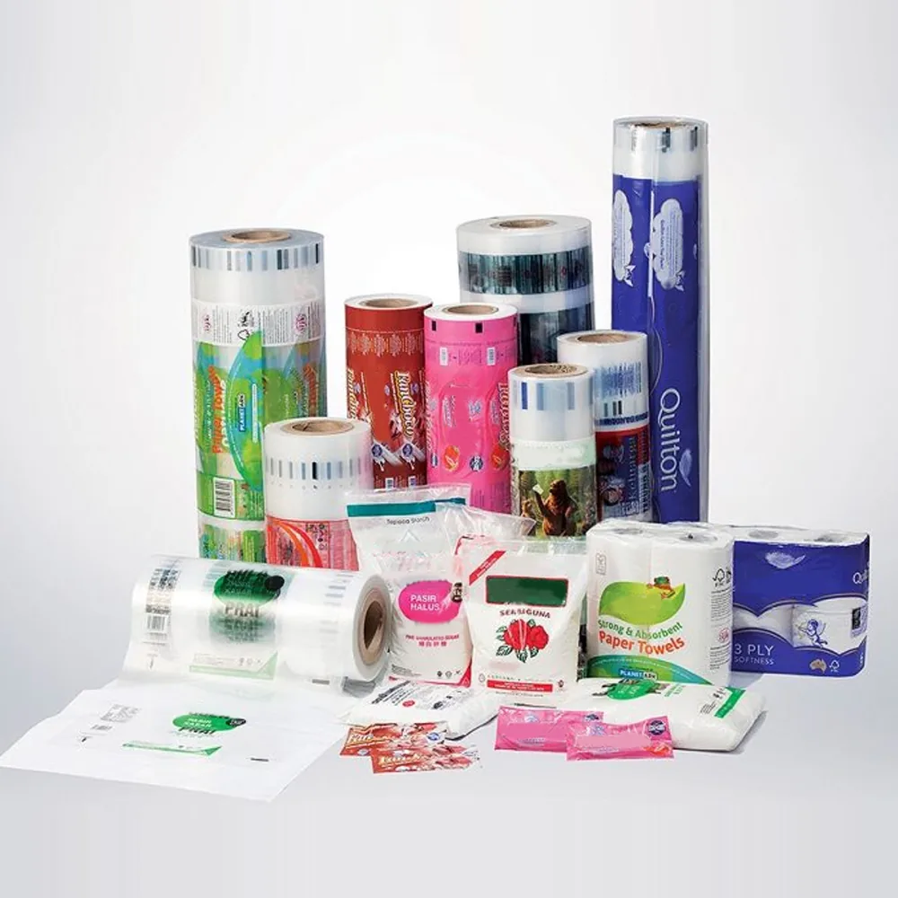 Heat Sealing Moisture Proof Plastic Laminated Sachet Snack Food Packaging Film Roll Flow Wrap Film
