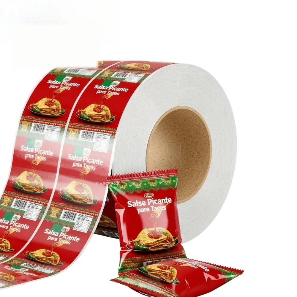 High Barrier Aluminum Foil Metallic Laminated Roll Film Plastic Potato Chips Packaging Sealable Bags Rollstock
