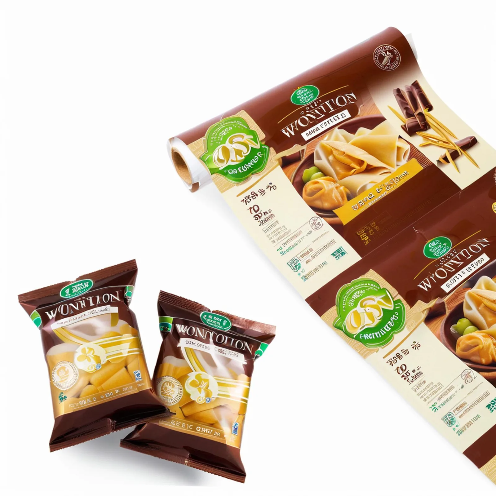 High-Barrier Food Grade PET/VMPET/PE Moisture Proof Flow Wrap Packaging Film Roll for Cookie Candy Crisps Sauce Sachet Bags