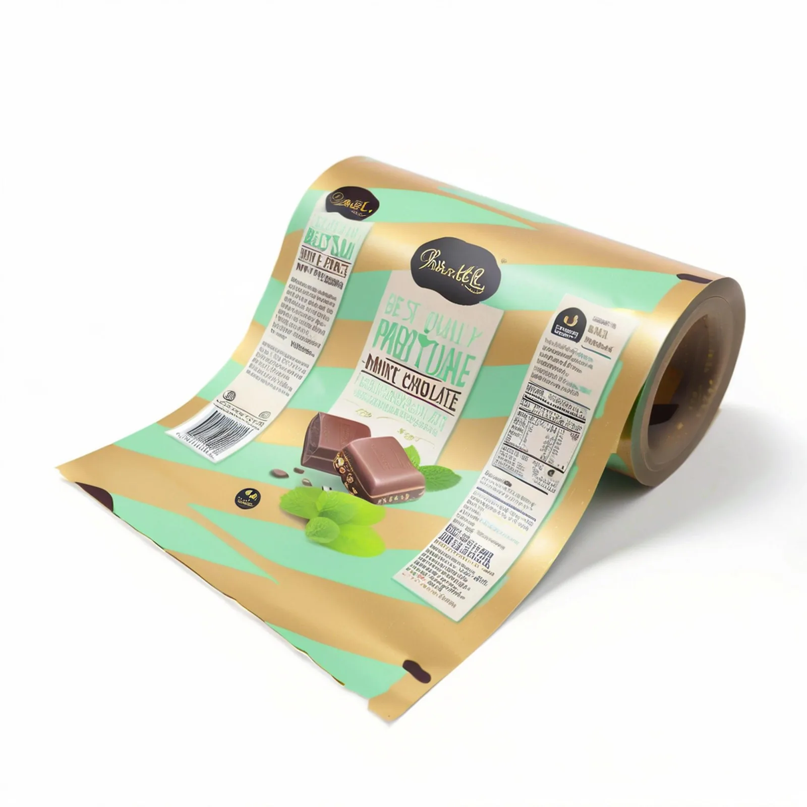 High-Barrier Food Grade PET/VMPET/PE Moisture Proof Flow Wrap Packaging Film Roll for Cookie Candy Crisps Sauce Sachet Bags