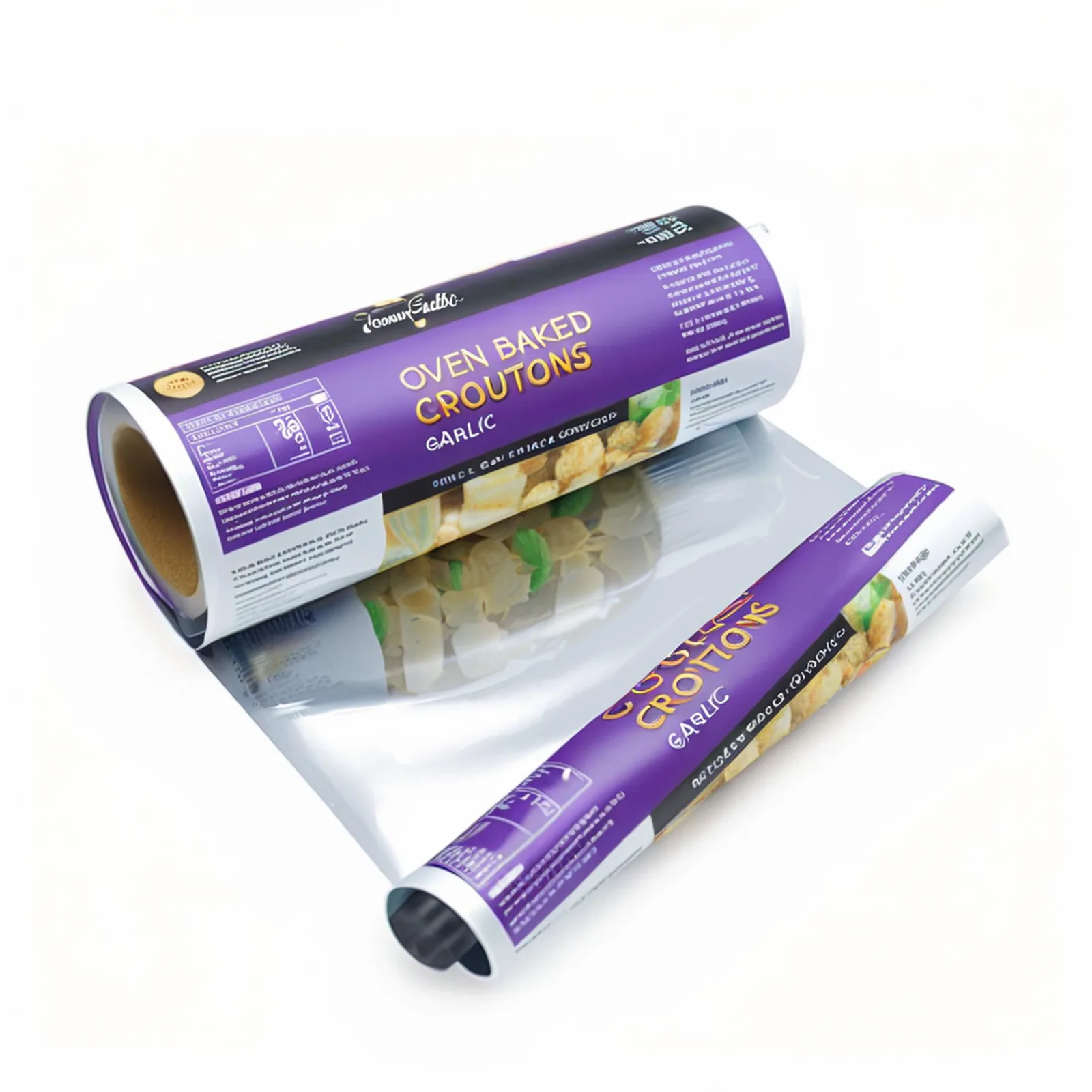 High-Barrier Food Grade PET/VMPET/PE Moisture Proof Flow Wrap Packaging Film Roll for Cookie Candy Crisps Sauce Sachet Bags