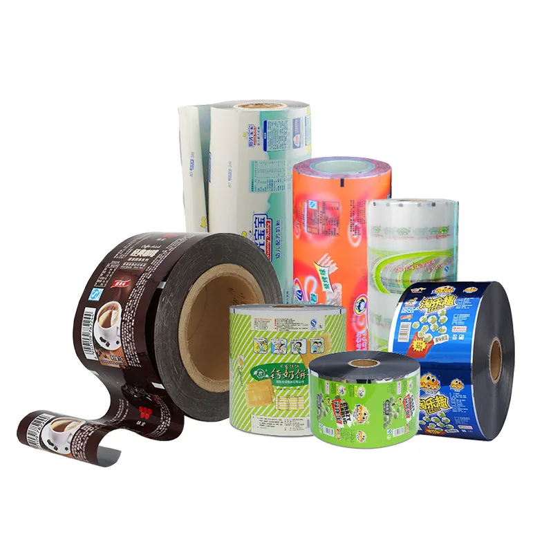 High-Barrier Food Grade PET/VMPET/PE Moisture Proof Flow Wrap Packaging Film Roll for Cookie Candy Crisps Sauce Sachet Bags