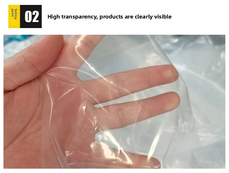 High Clarity LDPE Flat Bags with Moisture-proof Seal, Transparent Poly Liner Bags for Industrial Box Packaging