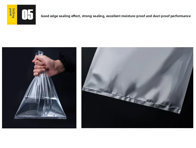 High Clarity LDPE Flat Bags with Moisture-proof Seal, Transparent Poly Liner Bags for Industrial Box Packaging