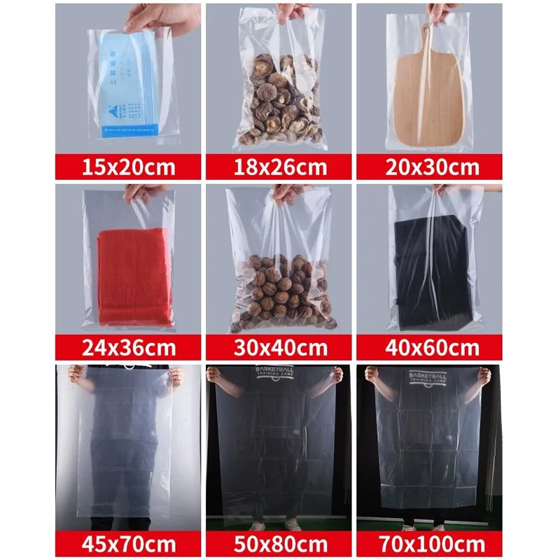 High Clarity LDPE Flat Bags with Moisture-proof Seal, Transparent Poly Liner Bags for Industrial Box Packaging