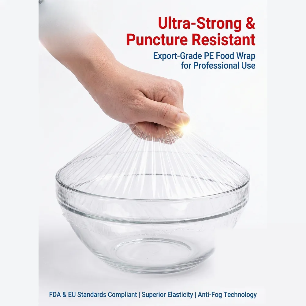 High Clarity & Stretchable Plastic Wrap for Catering, BPA Free, Food Grade PVC Cling Film