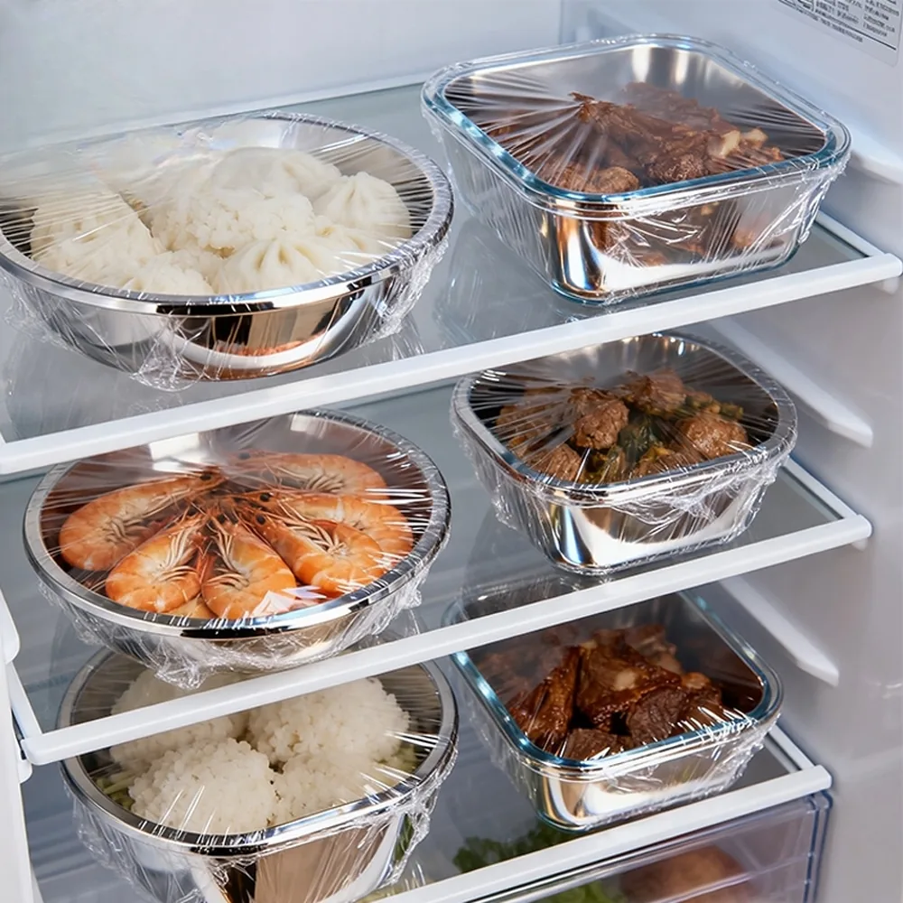High Clarity & Stretchable Plastic Wrap for Catering, BPA Free, Food Grade PVC Cling Film