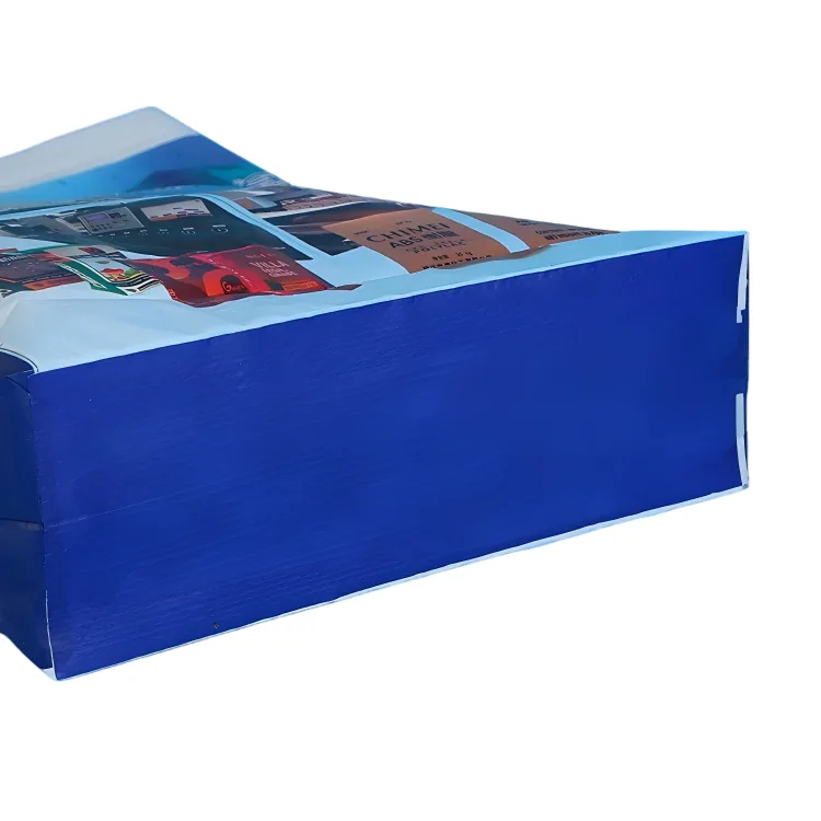 High Strength Custom Plastic Square Bottom Waterproof Tear Resistant Cement Valve Bags with Handle