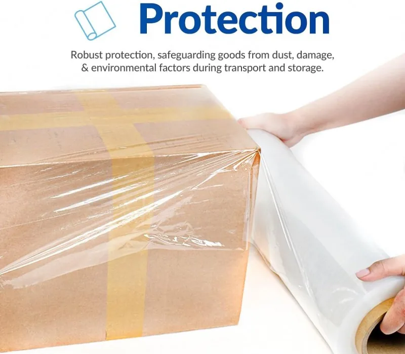 High Stretch LLDPE Pallet Wrap Roll 20 Micron Puncture-Resistant Industrial Plastic Film for Logistic Bulk Supply