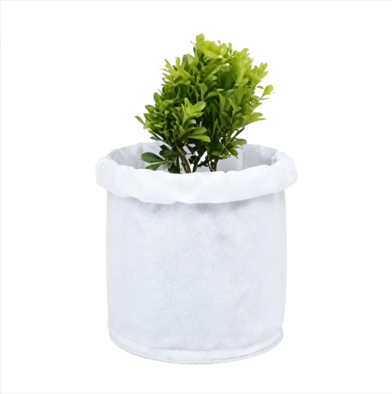 Eco Friendly Square Nursery Grow Bags White Biodegradable Non-Woven Fabric for Planting Tree and Seedling Aeration