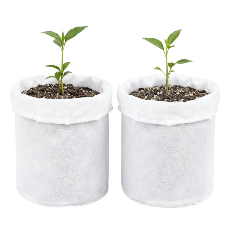 Eco Friendly Square Nursery Grow Bags White Biodegradable Non-Woven Fabric for Planting Tree and Seedling Aeration