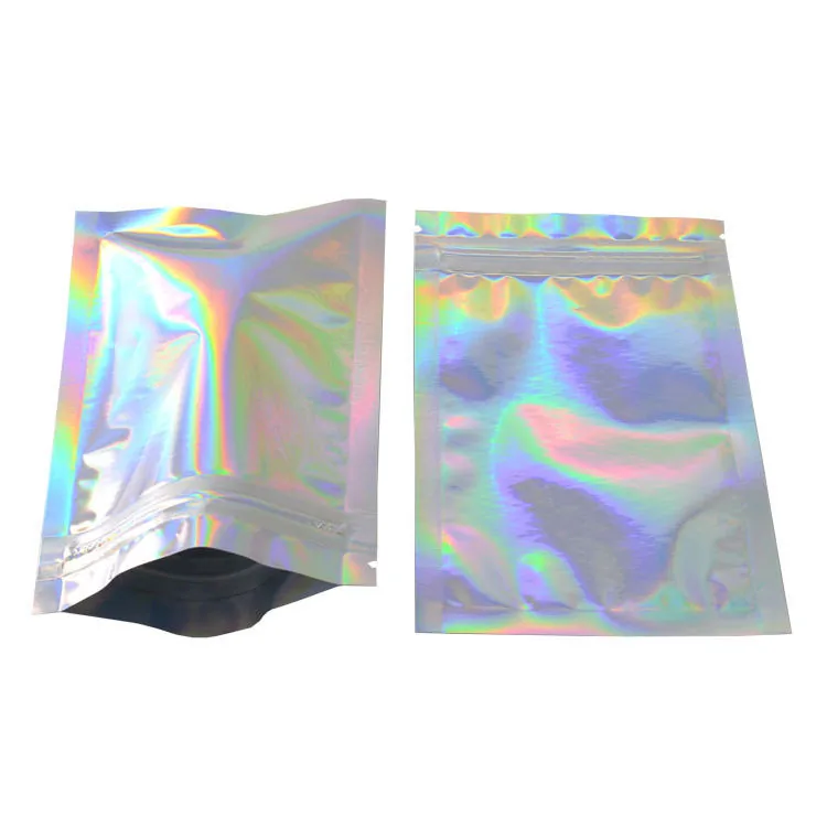 Holographic Mylar Zipper Bag — Small Format, Moisture-Proof